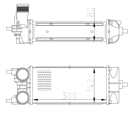 Intercooler, compresor 309071 NRF