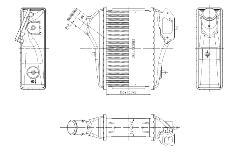 Intercooler, compresor 309091 NRF