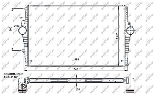 Intercooler, compresor 30931 NRF