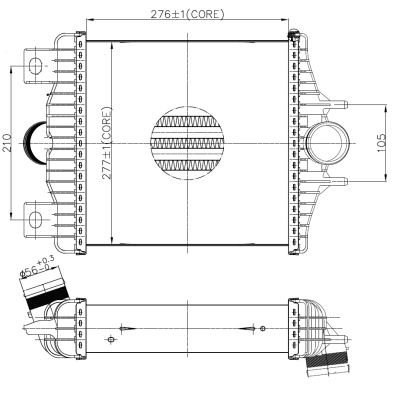 Intercooler, compresor 30988 NRF