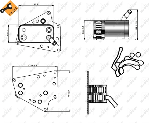 Radiator ulei, ulei motor 31258 NRF