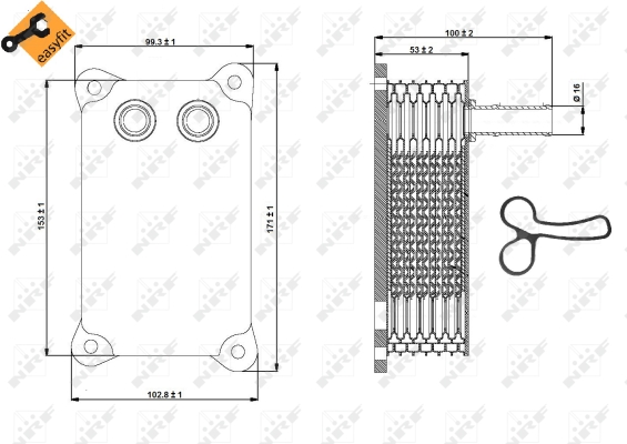 Radiator ulei, ulei motor 31294 NRF