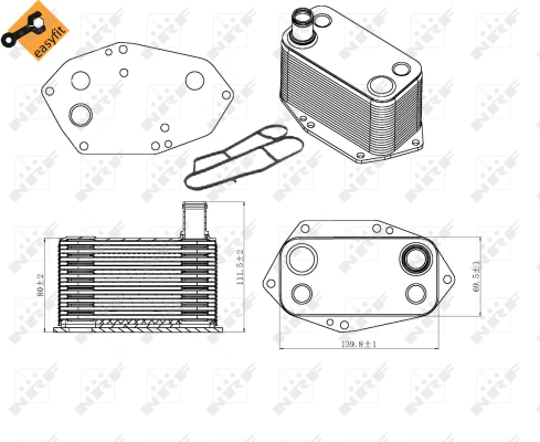 Radiator ulei, ulei motor 31307 NRF