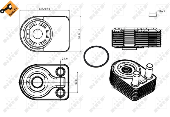 Radiator ulei, ulei motor 31312 NRF