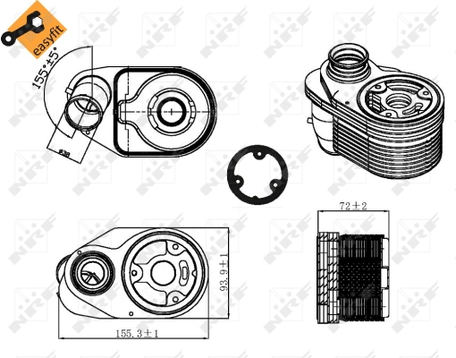 Radiator ulei, ulei motor 31324 NRF