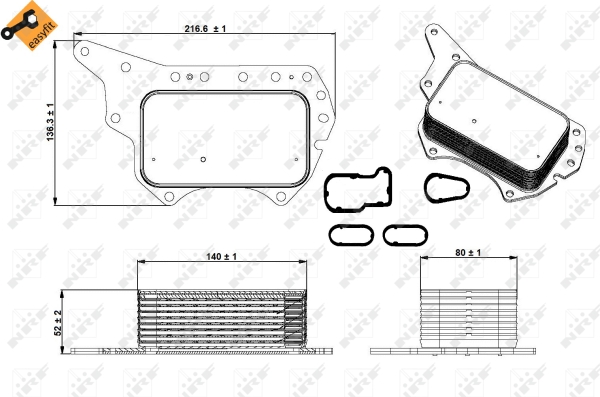 Radiator ulei, ulei motor 31337 NRF