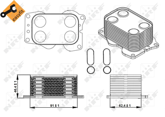 Radiator ulei, ulei motor 31338 NRF