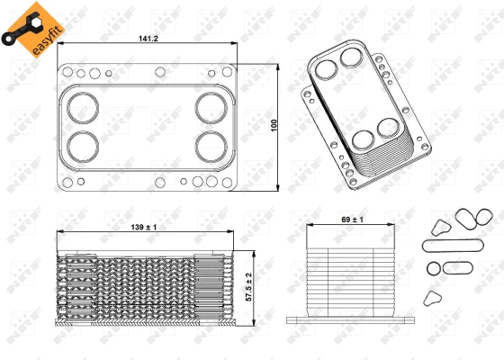 Radiator ulei, ulei motor 31339 NRF