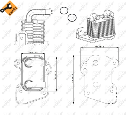 Radiator ulei, ulei motor 31345 NRF