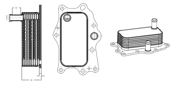 Radiator ulei, ulei motor 31818 NRF