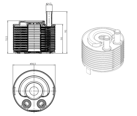 Radiator ulei, ulei motor 31819 NRF