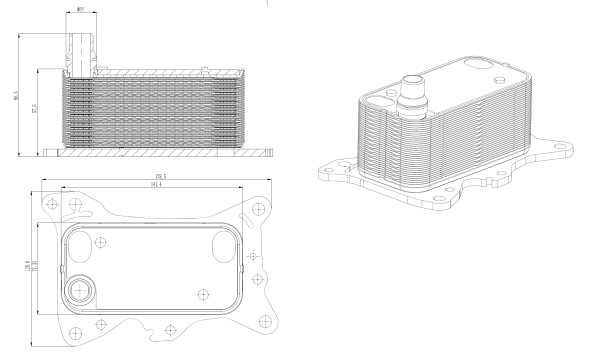 Radiator ulei, ulei motor 31835 NRF