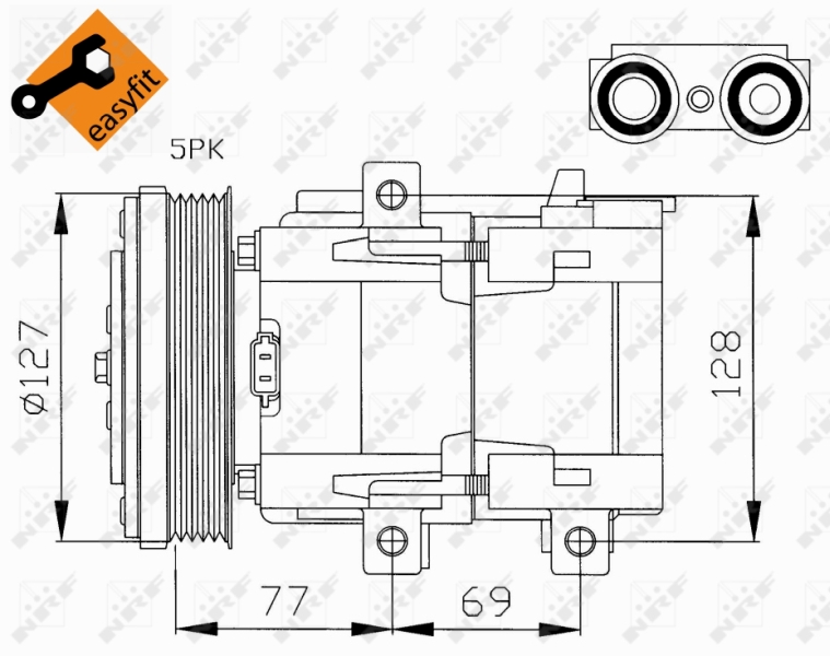 Compresor, climatizare 32061G NRF