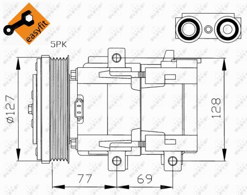 Compresor, climatizare 32061 NRF