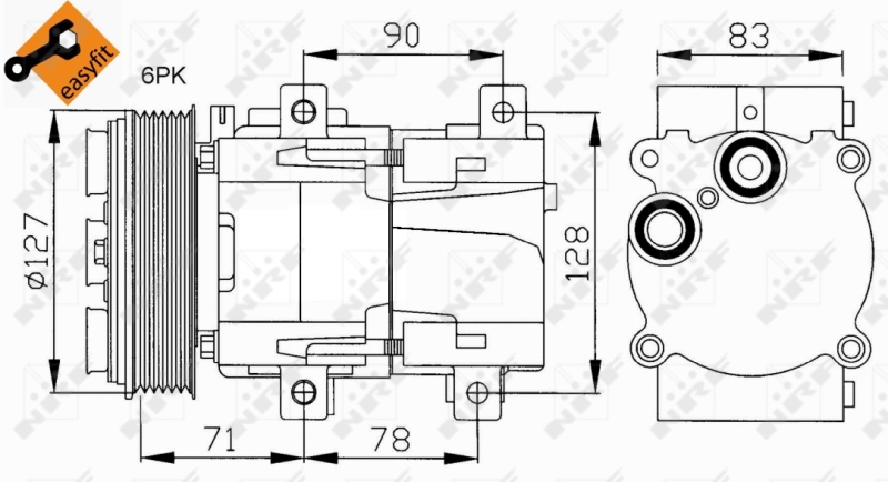 Compresor, climatizare 32107 NRF