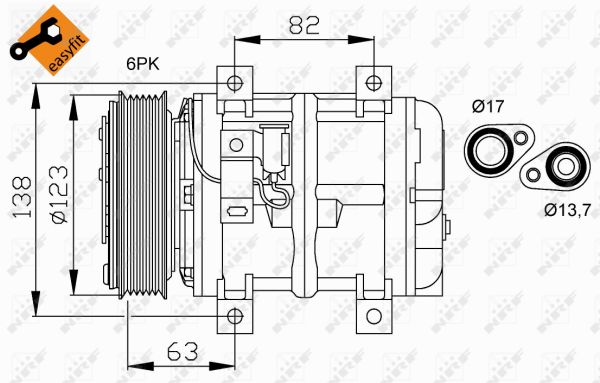 Compresor, climatizare 32112 NRF