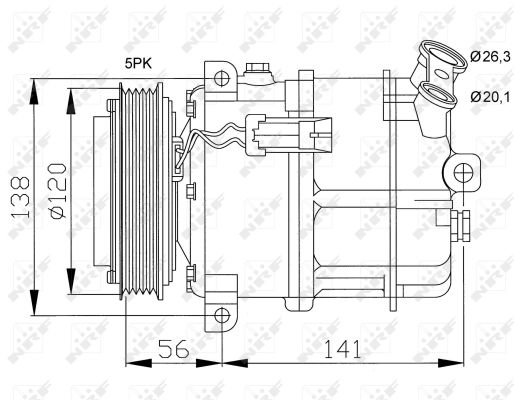 Compresor, climatizare 32117 NRF