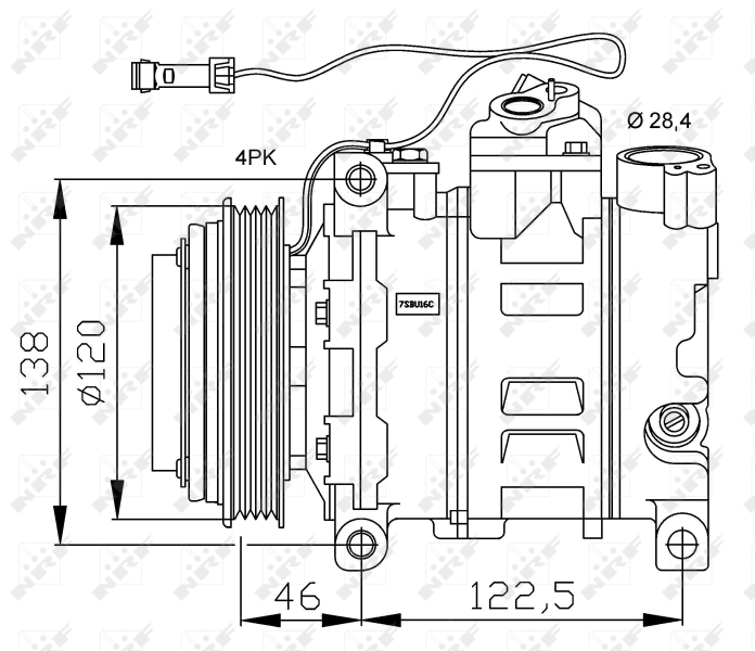 Compresor, climatizare 32167G NRF
