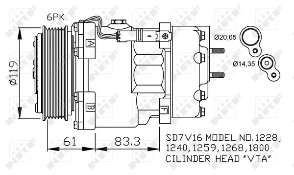 Compresor, climatizare 32198 NRF