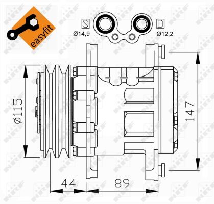 Compresor, climatizare 32207 NRF