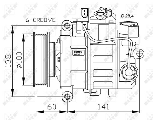 Compresor, climatizare 32263G NRF