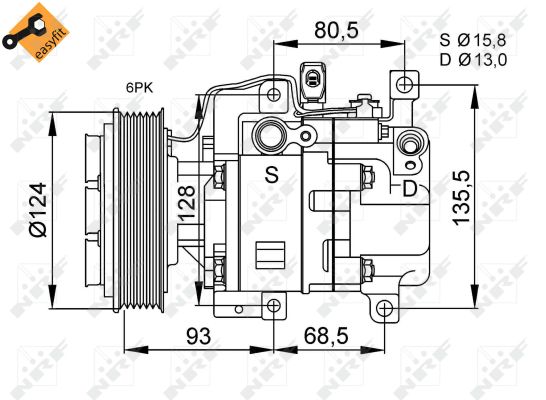 Compresor, climatizare 32408 NRF