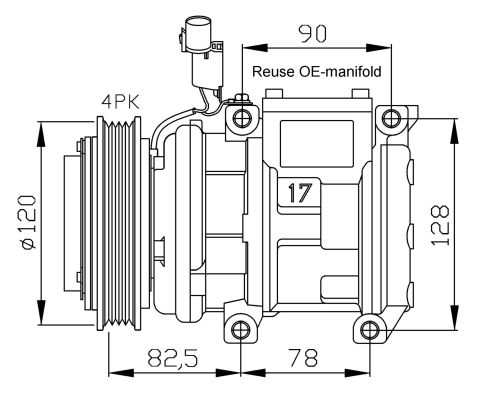 Compresor, climatizare 32449 NRF