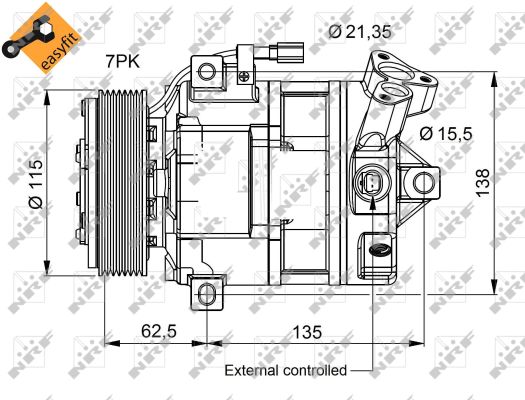 Compresor, climatizare 32692 NRF