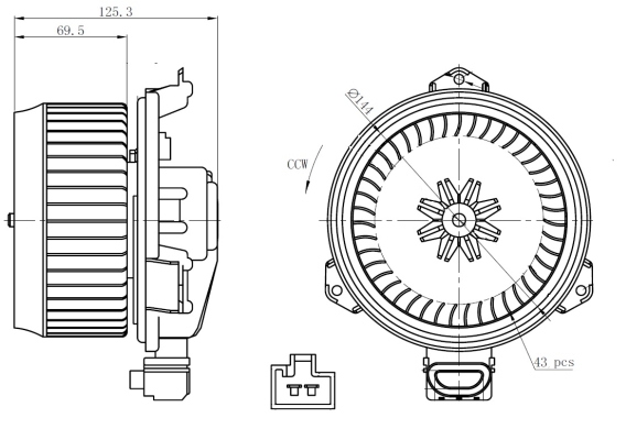 Ventilator, habitaclu 34268 NRF