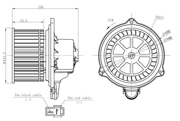 Ventilator, habitaclu 34274 NRF