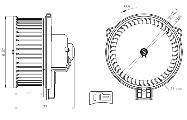 Ventilator, habitaclu 34291 NRF