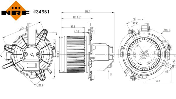 Ventilator, habitaclu 34651 NRF