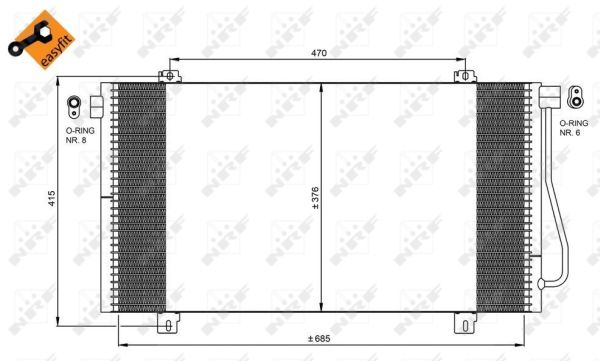 Condensator, climatizare 350030 NRF