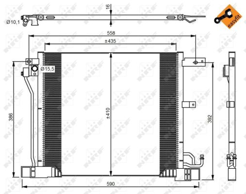 Condensator, climatizare 350040 NRF