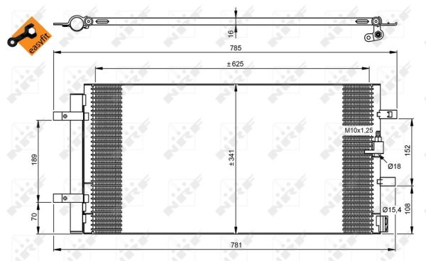 Condensator, climatizare 350046 NRF