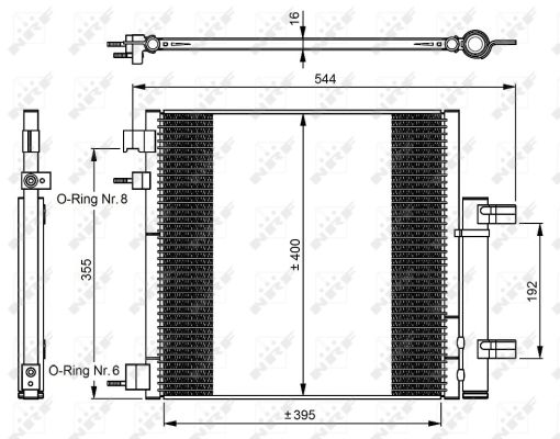 Condensator, climatizare 350048 NRF