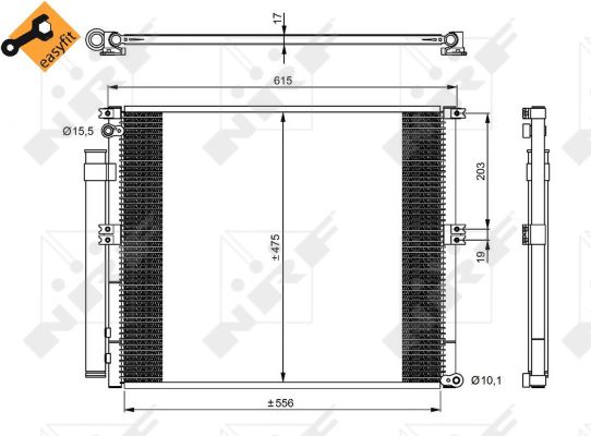 Condensator, climatizare 350050 NRF