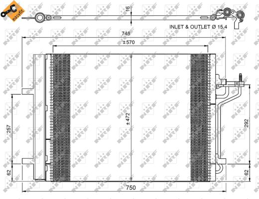 Condensator, climatizare 350052 NRF