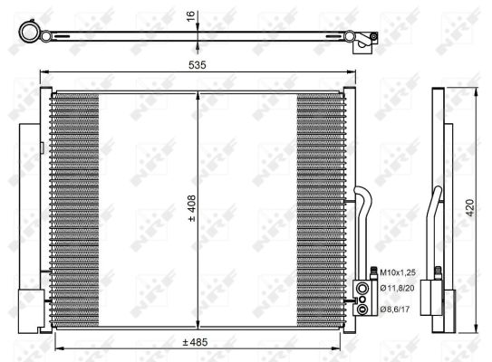 Condensator, climatizare 350053 NRF