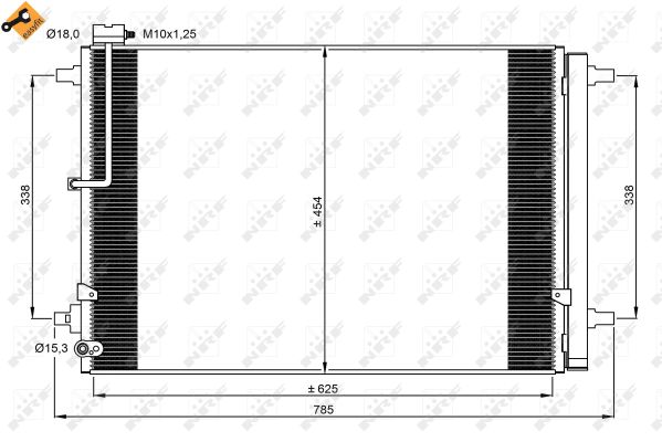 Condensator, climatizare 350059 NRF