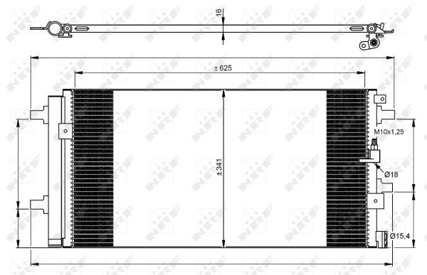 Condensator, climatizare 350060 NRF