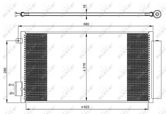 Condensator, climatizare 350061 NRF