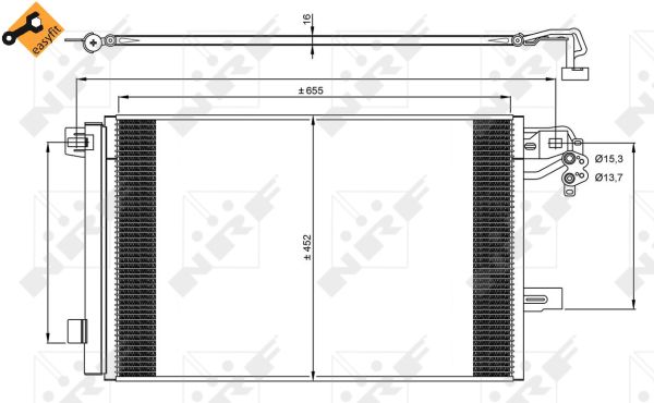 Condensator, climatizare 350064 NRF