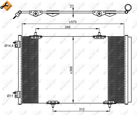 Condensator, climatizare 350066 NRF