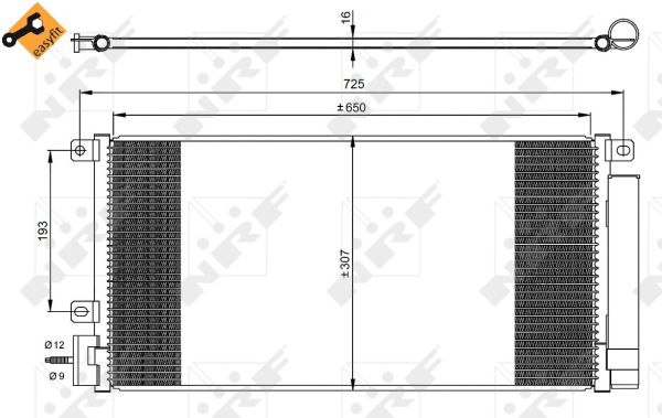 Condensator, climatizare 350067 NRF