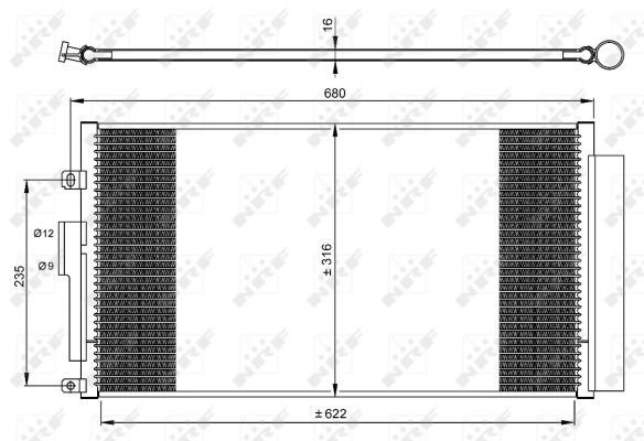 Condensator, climatizare 350071 NRF