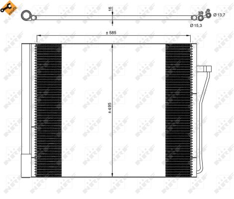 Condensator, climatizare 350077 NRF