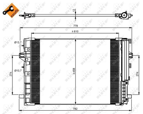 Condensator, climatizare 350081 NRF