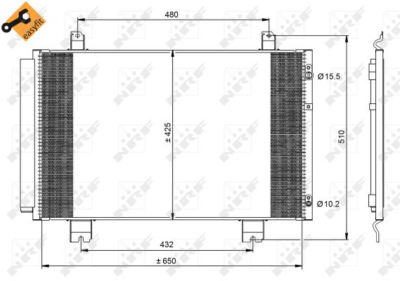 Condensator, climatizare 350092 NRF