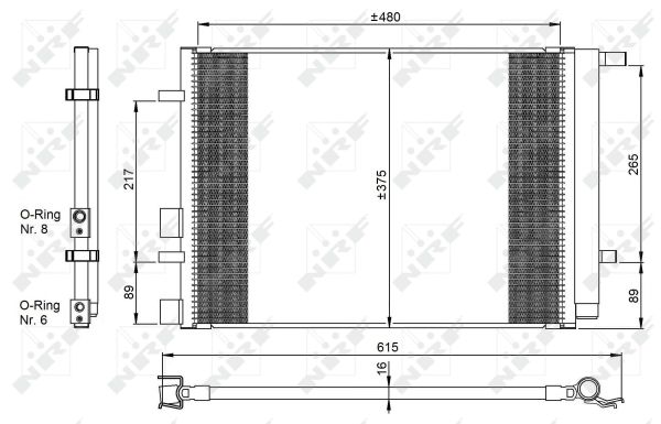 Condensator, climatizare 350095 NRF